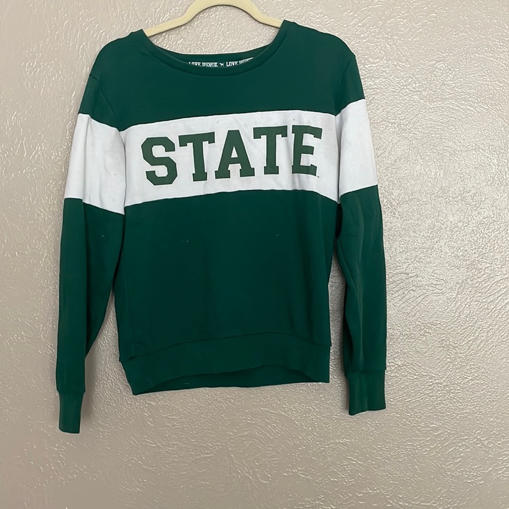 Pink MSU sweatshirt